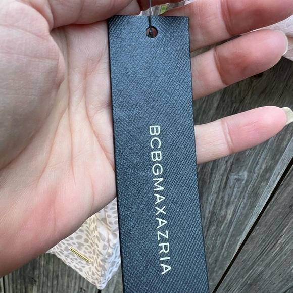 BCBGMAXAZRIA Mauve Chalk Animal Jacquard Short Set Pajamas Women’s XL NWT NEW - Picture 5 of 15